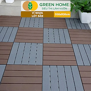 Vỉ Nhựa Lót Sàn Greenhome, Catleza, D30xR30cm, Độ Bền 5 Năm, Dễ Lắp Đặt, Trang Trí Ban Công, Sân Vườn, Hồ Bơi