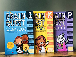 Sách brain quest workbook phát triển tư duy cho bé ( bộ 3 cuốn, 4 - 7 tuổi )