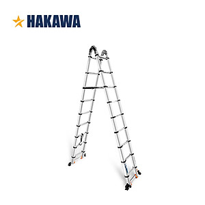 Thang nhôm rút đôi chữ a Nhật Bản HAKAWA HK256 (5,6M) - Phân phối chính hãng - Nhỏ gọn tiện lợi 