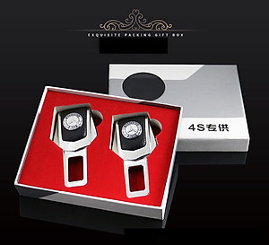 Chốt cài khóa dây an toàn trên ô tô bằng thép có thương hiệu xe 1 chiếc