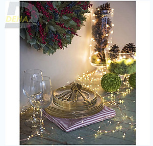 Dây đèn led đom đóm trang trí cắm điện chia nhánh 10 mét mỗi nhánh, không nháy, luôn sáng dây bóng đèn fairy light cao cấp, tinh tế decor phòng, quấn cây, chống nước dùng được ngoài trời ( Tùy chọn màu và chiều dài dây)