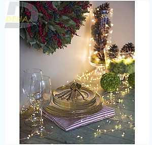 Dây đèn led đom đóm trang trí đầu cắm USB 8 chế độ đứng yên, nhấp nháy chia nhánh 20/30 mét 10 mét mỗi nhánh Vàng nắng, nhiều màu, điều khiển từ xa dây bóng đèn fairy light cao cấp, tinh tế decor phòng, quấn cây chống nước ngoài trời