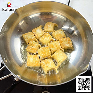 Chảo sâu lòng Inox 304 đúc liền khối 3 lớp miệng rót Kalpen Zenger 28cm, bảo hành 5 năm