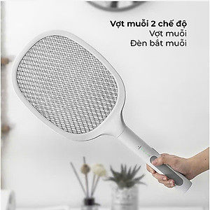 Vợt muỗi kiêm đèn bắt muỗi cao cấp 2 trong 1 tự động thông minh pin 1200mAh sạc 1 lần dùng đến 25 ngày - Hàng chính hãng