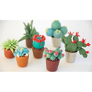 Đất sét nhật tự khô an toàn Lốc 36 màu cao cấp Softclay nặn hình, làm Butter slime