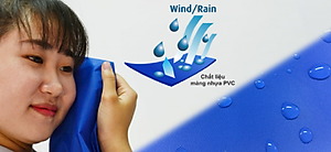 Áo Mưa Rando Trong Suốt 1 Đầu Có Kính Khẩu Trang 