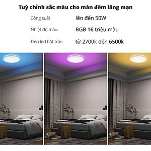  Đèn Led Ốp Trần Thông Minh Yeelight Arwen C - 50W - Led RGB hắt trần - Hàng Chính Hãng - Bản Quốc Tế Mihome Global