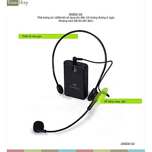 Máy Trợ Giảng Không Dây Shidu SD-S92 (02 Micro) - Hàng Chính Hãng