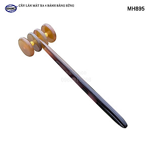 Cây lăn 4 bánh mát xa bằng sừng - lăn mặt giúp làm mịn da & lưu thông khí huyết- MH895