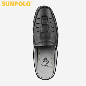 Dép Sục Bít Mũi Nam Da Bò SUNPOLO SPO194 (Đen, Nâu)