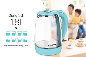 Ấm siêu tốc thủy tinh Sunhouse SHD1215 - Hàng Chính Hãng