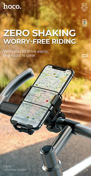Giá đỡ điện thoại đa năng cho xe máy, xe đạp xoay 360 độ, dễ lắp đặt CA73 - hàng chính hãng