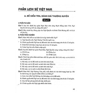 Sách - Đề Kiểm Tra Đánh Giá Lịch Sử Lớp 7 (Dùng Chung Cho Các Bộ SGK Hiện Hành - bc)