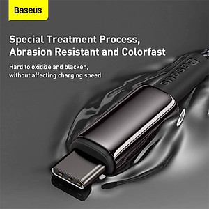 Dây cáp sạc nhanh 100W chuẩn PD 3.0  type c to type c QC 3.0 dài 200cm hiệu Baseus Tungsten Gold sạc nhanh 5A, truyền tải data 480Mbps - hàng nhập khẩu
