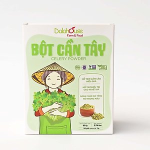 Bột cần tây hữu cơ nguyên chất sấy lạnh Dalahouse - Mẫu mới 2022 Hộp - Hỗ trợ giảm cân, cao huyết áp, ngăn chặn gia tăng mỡ trong máu