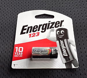Pin CR123 Energizer Lithium 3V dùng cho máy ảnh (vỉ 1 viên) - Hàng chính hãng