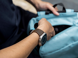 Dây da dành cho Apple Watch Ultra , chất liệu da bò, hiệu Khắc Tên - Hàng chính hãng