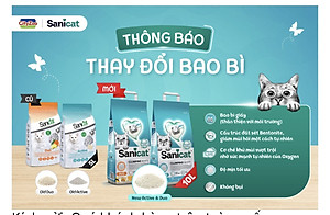 SANICAT  Cát vệ sinh Hoa Hồng - (Betonite- Đất sét) - 8L
