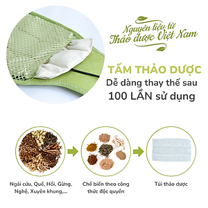 Combo Đai Chườm Nóng Thảo Dược Giảm Đau Cổ Gáy Hapaku + Tấm Thảo Dược Thay Thế