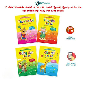 Bộ tủ sách tiềm thức cho bé 0-6 tuổi: Thơ, truyện, đồng dao cho bé tập nói, tập đọc