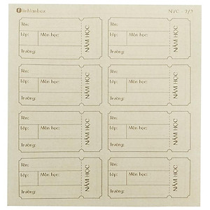 Bộ 24 Nhãn Vở C - Linh Lan