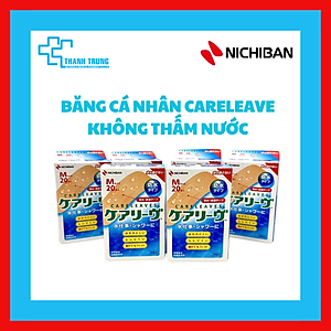 BĂNG CÁ NHÂN KHÔNG THẤM NƯỚC CARELEAVES HỘP 20 MIẾNG