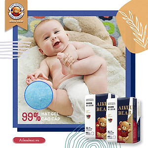 Bỉm Aikuu Bear CHÍNH HÃNG Dán/Quần đủ size S112,M100/M100,L96,XL92,XXL88,XXXL84