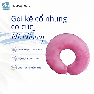 Gối Chữ U Kê Cổ Vải Nhung Mềm Mại Chống Đau Mỏi Vai Gáy Cho Dân Văn Phòng, Lái Xe, Du Lịch