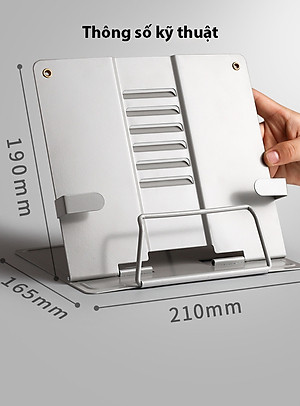 Giá Đỡ đỡ sách, đọc sách, đỡ điện thoại máy tính bảng đa năng chống cận Hợp Kim Nhôm Cao Cấp có thể điều chỉnh chiều cao. Hỗ Trợ Chống Mỏi Cổ, Vai, Gáy. Hàng Chính Hãng KitAcoom