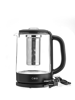 Ấm đun siêu tốc thủy tinh COBI 1.5L - Kết hợp Bình pha trà, tiện lợi đa năng - Hàng nhập khẩu chính hãng