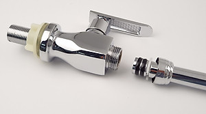 Vòi rửa chén lạnh cần lò xo Đồng mạ Chrome Eurolife EL-RC01 (Trắng bạc)