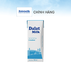 Thùng 48 hộp sữa tươi tiệt trùng Dalatmilk ít đường 180ml
