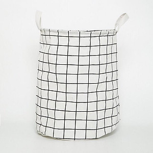 Giỏ Đựng Đồ, Sọt Vải Đựng Quần Áo Phong cách Hàn Quốc , Chống Thấm Nước ,Tiện Ích Nhà Cửa, Hoạ tiết Vintage - Hàng Chính Hãng MINIIN