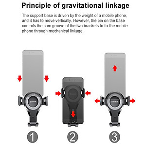 Giá đỡ điện thoại  xoay 360 độ Baseus Osculum Type Gravity Car Mount gắn taplo ô tô, xe hơi  SUYL-XP01, Tự động điều chỉnh kích thước màn hình sao cho vừa với điện thoại khi đặt lên giá đỡ, Hàng nhập khẩu