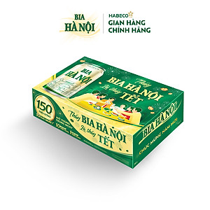 Bia Hà Nội Nhãn Xanh phiên bản Tết 2026 - Thùng 24 Lon 330ml