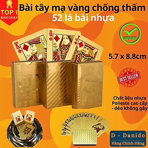 Bộ Bài PVC Mạ Vàng 24K Mạ Bạc Cao Cấp Chất Liệu Đàn Hồi, Bộ Bài Tây Poker Polieste Không Thấm Nước, Hàng Chính Hãng