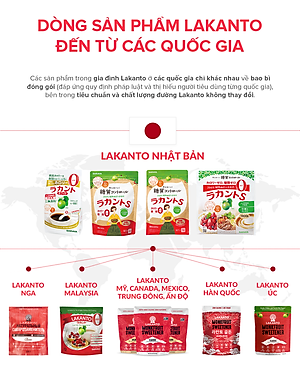 Đường ăn kiêng La Hán Quả Saraya Lakanto MonkFruit Trắng, 0 Calo, 0 tăng đường huyết, 0 biến đổi gen - 454g