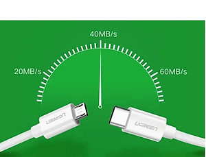 Ugreen UG40419US142TK 1.5M màu trắng Dây USB Type-C sang micro USB - HÀNG CHÍNH HÃNG