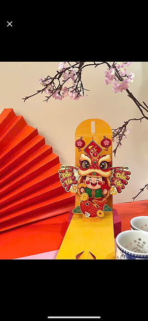 ⭐ XẤP 6 BAO LÌ XÌ 3D TẾT 2026 – MÀU ĐỎ ĐỘC LẠ – THỦ CÔNG TINH XẢO ⭐