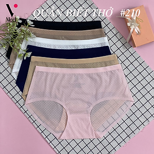 Quần lót nữ cạp cao biết thở  Vicci QV.210 công nghệ Microfiber không đường may, siêu mỏng nhẹ, tàng hình không viền, mặc nhẹ như không, thông hơi thoáng khí, kháng khuẩn khử mùi