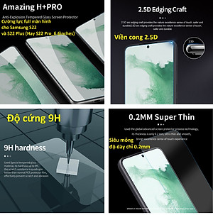Cường lực full màn hình cho Samsung S22 Series Nillkin Amazing + PRO 0.2mm- Hàng chính hãng