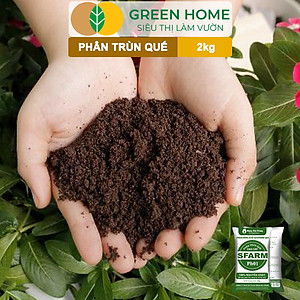 Phân Trùn Quế Greenhome, Bao 2kg, Dinh Dưỡng Hữu Cơ, Không Mùi, Tốt Cho Lan, Bonsai, Rau, Cây Ăn Trái