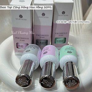 Base Top Cứng Móng Hoa Hồng Youth Rose 20ml Làm Nail Cho Nữ, Sơn Gel Bền Mượt, Độ Bám Cao, Dễ Kéo Mượt Nữ Women