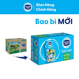 Thùng 48 Hộp Sữa Tươi Tiệt Trùng Dutch Lady Cô Gái Hà Lan Có Đường (48X180ml)