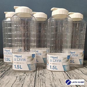 Combo 5 Bình Đựng Nước Lock&Lock HAP812 1,5L (Trắng) - Hàng Chính Hãng