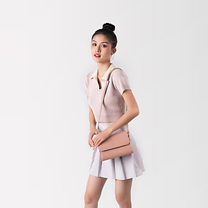 Túi Yuumy ( Thời trang nữ nắp gập dạng hộp size 21 - Túi đeo chéo da Seasand YN155 )
