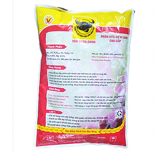 Phân bón hữu cơ vi sinh Đầu Trâu HCMK7 - ngừa bệnh cải tạo và tốt đất (túi 5kg)