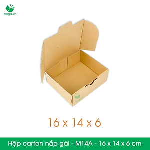 M14A - 16x14x6 cm - 25 Thùng hộp carton nắp gài đóng hàng