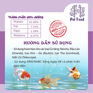 Thức ăn CÁ 3 Đuôi: Gold Fish, Ranchu, Oranda, Ryukin, Lionhead - Tiêu hóa tốt, tăng đề kháng - hộp 50g