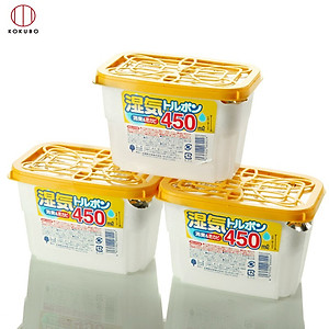 Set 03 Hộp hút ẩm, khử mùi, chống mốc Kokubo 450ml - Hàng nội địa Nhật Bản.